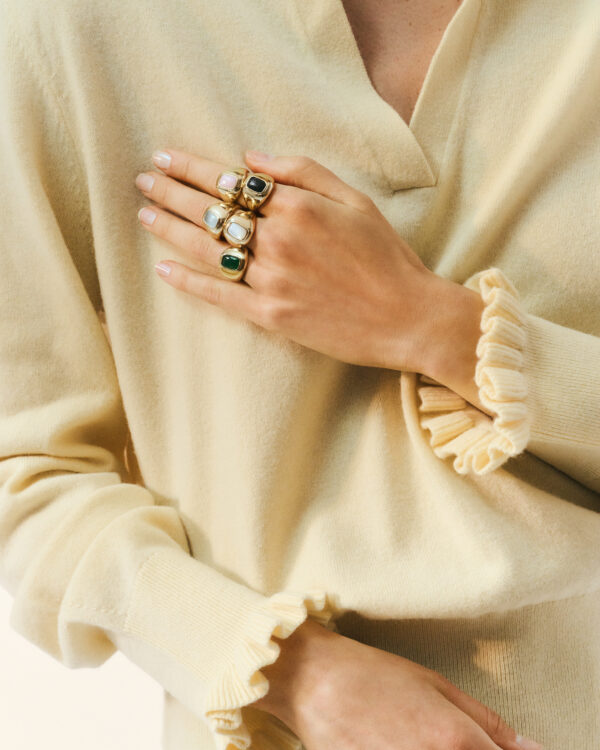 GEMMA ZŁOTy pierścionek pr.585