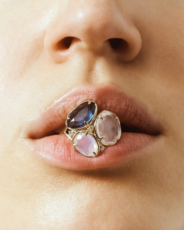 GEMMA ZŁOTy pierścionek pr.585