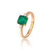 OS AN 100___(1) pierścionek ze szmaragdem kolumbijskim i brylantami pr.750