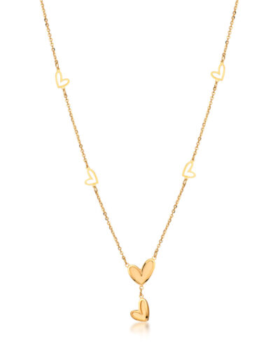 serca ZŁOTY naszyjnik PR.585