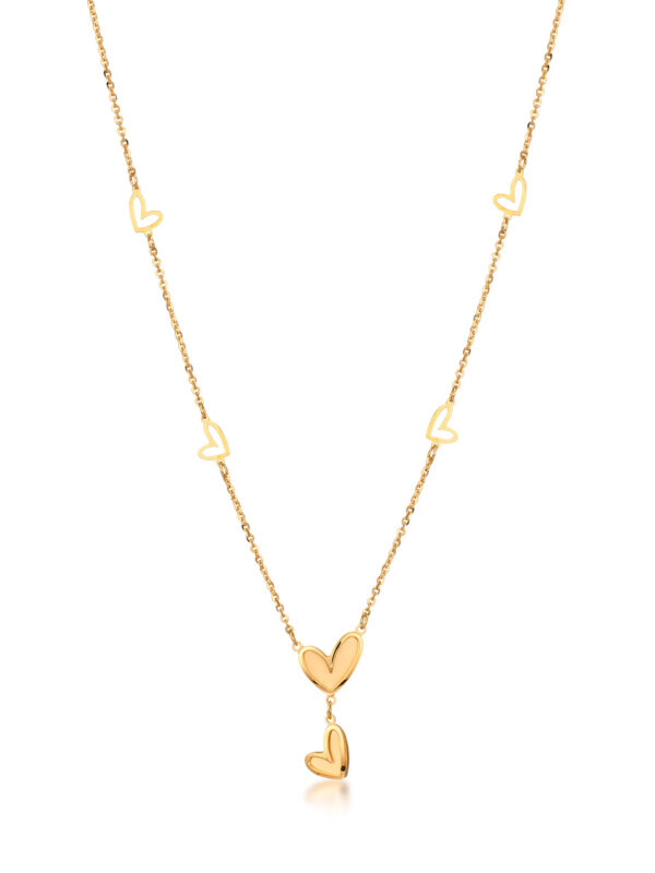 serca ZŁOTY naszyjnik PR.585