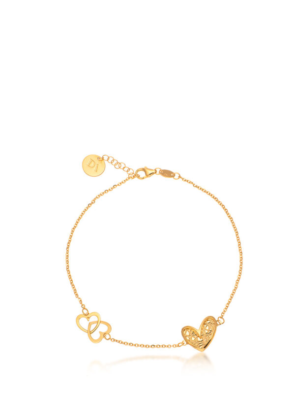 E0 OR 017240762001 serca ZŁOTA BRANSOLETKA PR.585