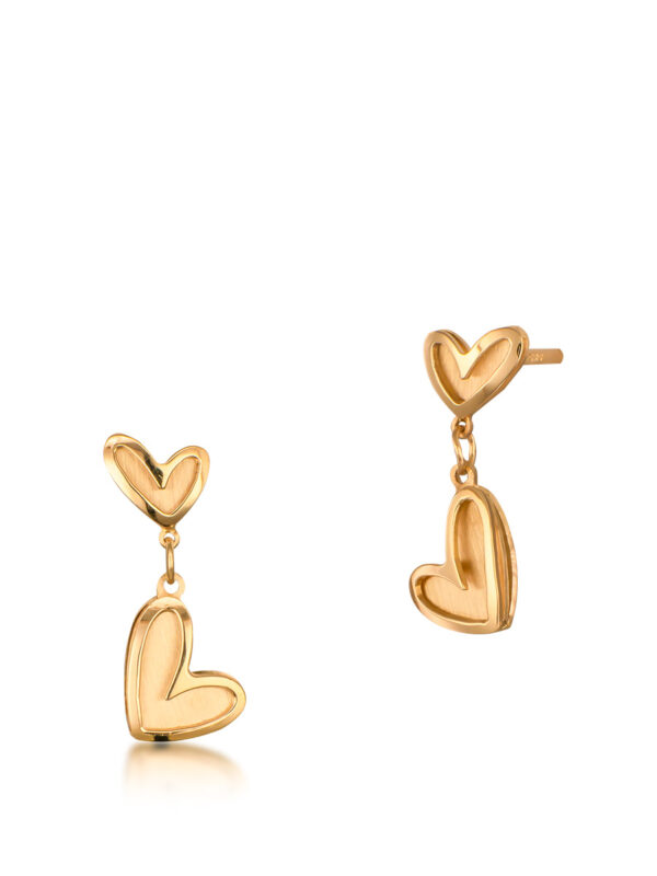 serca ZŁOTe kolczyki PR.585